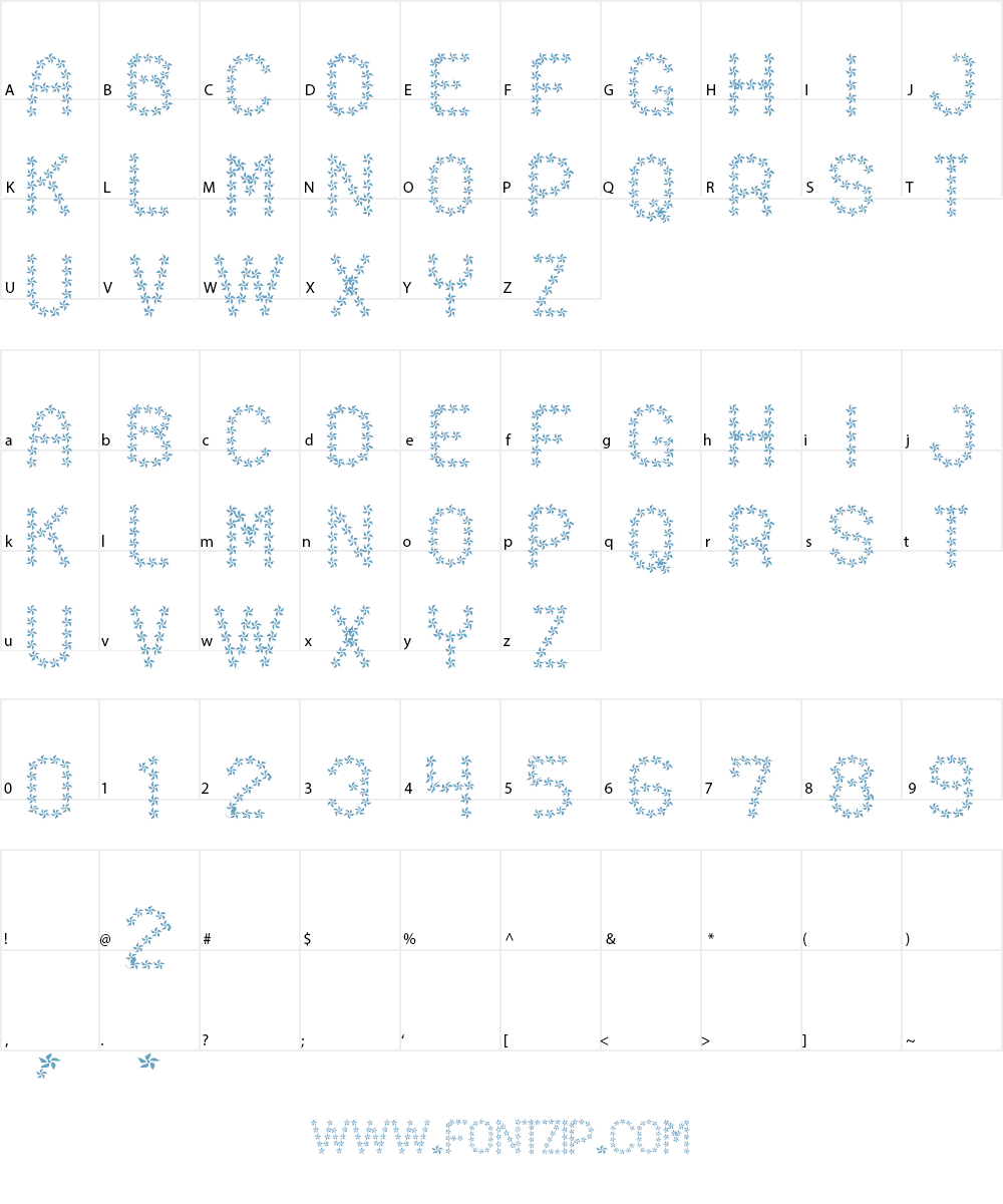 Flowered St Font Character
